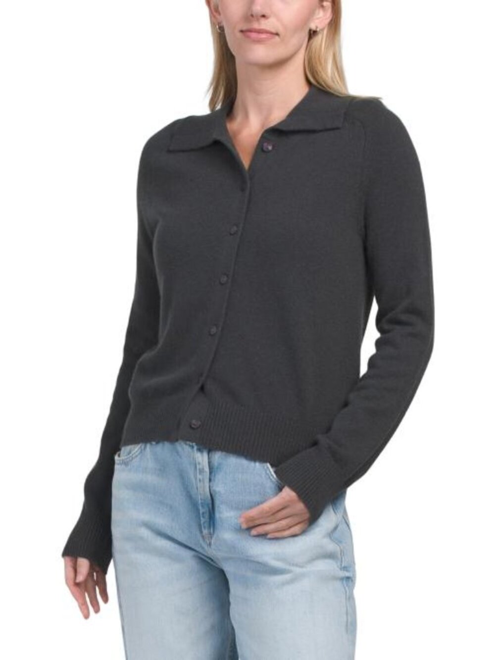 EQUIPMENT Cashmere Long Sleeve Polo Cardigan